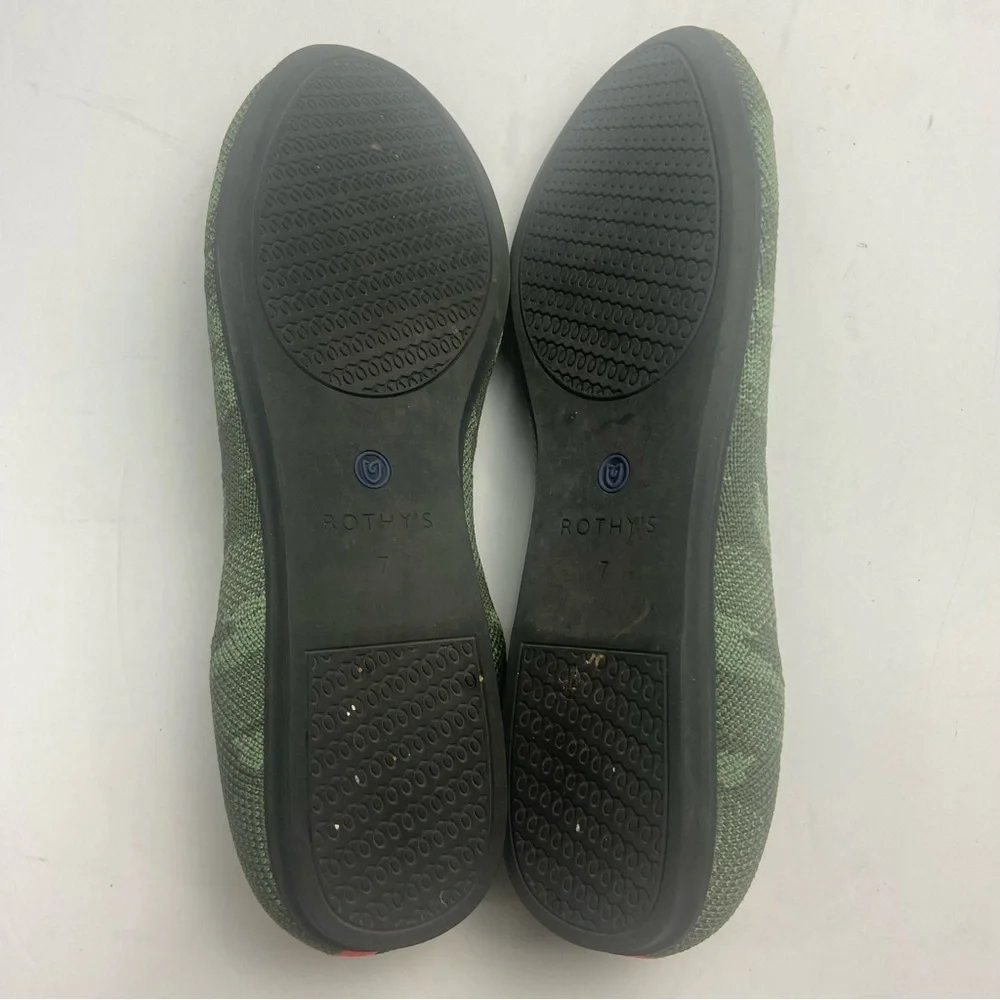 Rothy's The Loafer Women's Size US 7‎ Olive Camo Almond Toe Flat Slip On Shoes